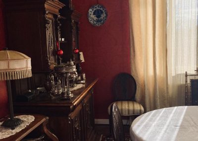 Villa Hartmann historisches B&B in der Urlaubsregion Rheinhessen/Nahe - Blick ins Esszimmer
