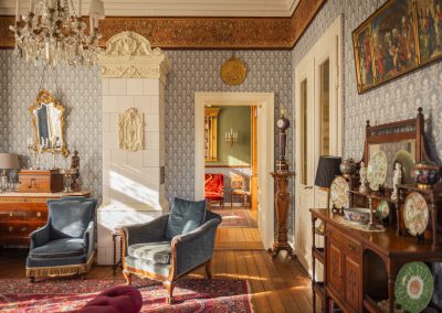 Villa Hartmann - historisches B&B in der URlaubsregion Rheinhessen/Nahe BLick in den Salon